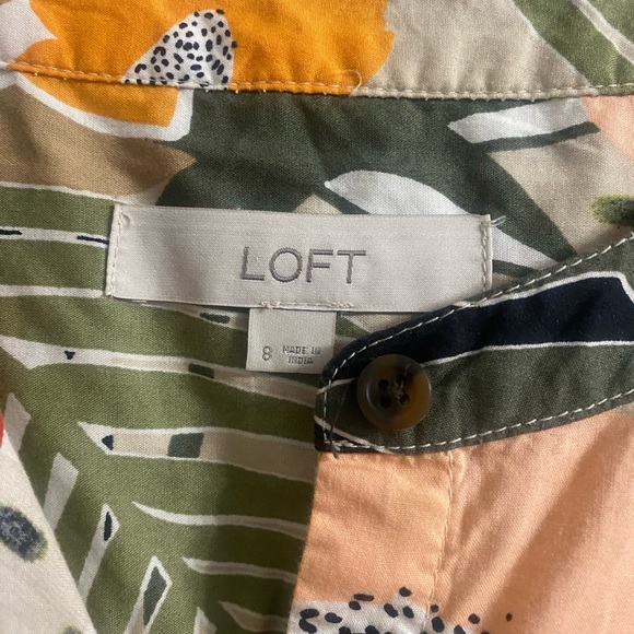 Loft floral cinched waist dress - Picture 2 of 2